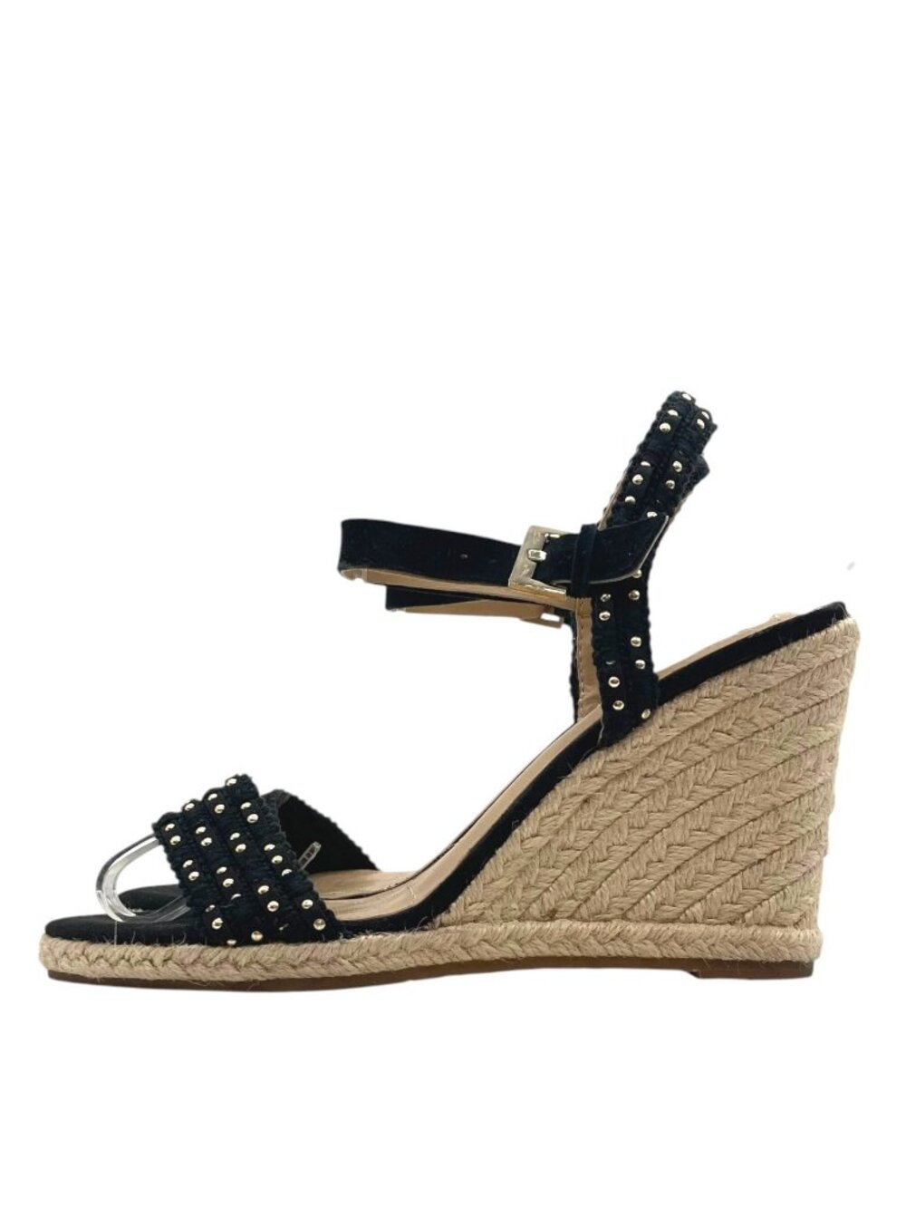 Tahari Studded Espadrille Wedge Heeled Sandals 6.5 Suede Strappy Coquette Walsh - Picture 5 of 10